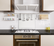 Аксессуары для кухни, Защитный экран для кухни из закалённого стекла 600*600 мм.